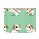 Cartoon Shih Tzu Pattern Print Drum Lamp Shade