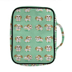Cartoon Shih Tzu Pattern Print Front Pocket Bible Bag
