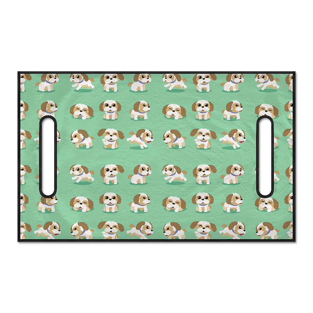 Cartoon Shih Tzu Pattern Print Golf Cart Seat Cover
