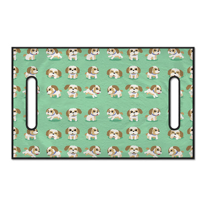 Cartoon Shih Tzu Pattern Print Golf Cart Seat Cover