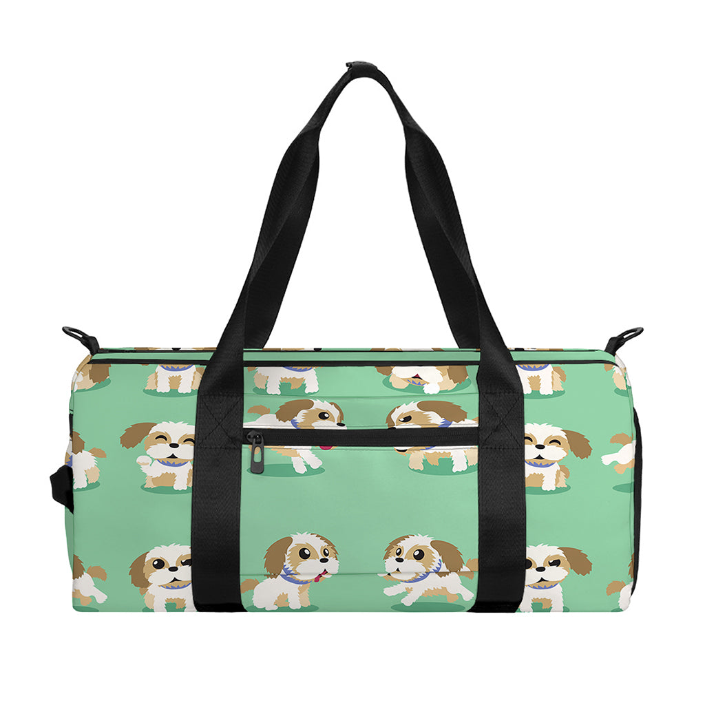 Cartoon Shih Tzu Pattern Print Gym Bag
