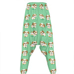 Cartoon Shih Tzu Pattern Print Hammer Pants