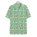 Cartoon Shih Tzu Pattern Print Hawaiian Shirt