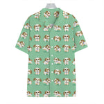 Cartoon Shih Tzu Pattern Print Hawaiian Shirt