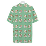 Cartoon Shih Tzu Pattern Print Hawaiian Shirt