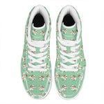 Cartoon Shih Tzu Pattern Print High Top Leather Sneakers