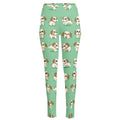 Cartoon Shih Tzu Pattern Print High-Waisted Pocket Leggings