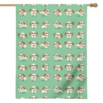 Cartoon Shih Tzu Pattern Print House Flag