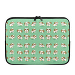 Cartoon Shih Tzu Pattern Print Laptop Sleeve