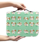 Cartoon Shih Tzu Pattern Print Leather Bible Cover