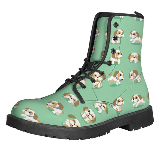 Cartoon Shih Tzu Pattern Print Backpack