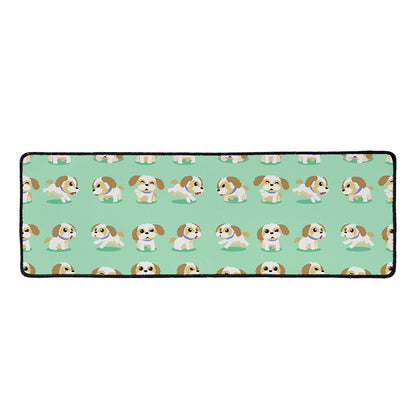 Cartoon Shih Tzu Pattern Print Long Kitchen Mat