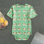 Cartoon Shih Tzu Pattern Print Men's Bodysuit