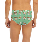 Cartoon Shih Tzu Pattern Print Men's Briefs