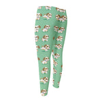 Cartoon Shih Tzu Pattern Print Men's Compression Pants