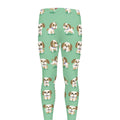 Cartoon Shih Tzu Pattern Print Men's Leggings