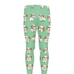 Cartoon Shih Tzu Pattern Print Men's leggings