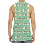 Cartoon Shih Tzu Pattern Print Men's Muscle Tank Top