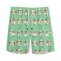 Cartoon Shih Tzu Pattern Print Men's Athletic Shorts