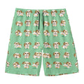 Cartoon Shih Tzu Pattern Print Men's Swim Trunks