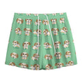 Cartoon Shih Tzu Pattern Print Mesh Shorts