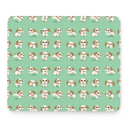 Cartoon Shih Tzu Pattern Print Mouse Pad