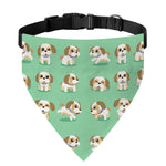 Cartoon Shih Tzu Pattern Print Over The Collar Dog Bandana