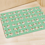 Cartoon Shih Tzu Pattern Print Polyester Doormat