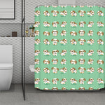 Cartoon Shih Tzu Pattern Print Polyester Shower Curtain