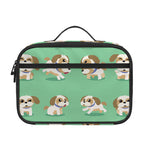 Cartoon Shih Tzu Pattern Print Portable Lunch Bag