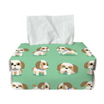 Cartoon Shih Tzu Pattern Print Rectangle Tissue Box Cover