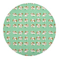 Cartoon Shih Tzu Pattern Print Round Blanket
