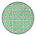 Cartoon Shih Tzu Pattern Print Round Floor Mat