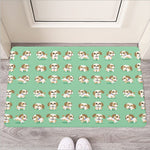 Cartoon Shih Tzu Pattern Print Rubber Doormat