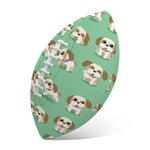 Cartoon Shih Tzu Pattern Print Rugby Ball