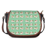 Cartoon Shih Tzu Pattern Print Saddle Bag