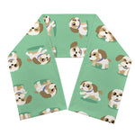 Cartoon Shih Tzu Pattern Print Scarf