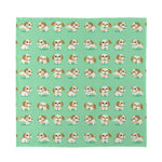 Cartoon Shih Tzu Pattern Print Silk Bandana