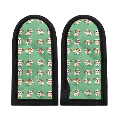 Cartoon Shih Tzu Pattern Print Skillet Handle Cover