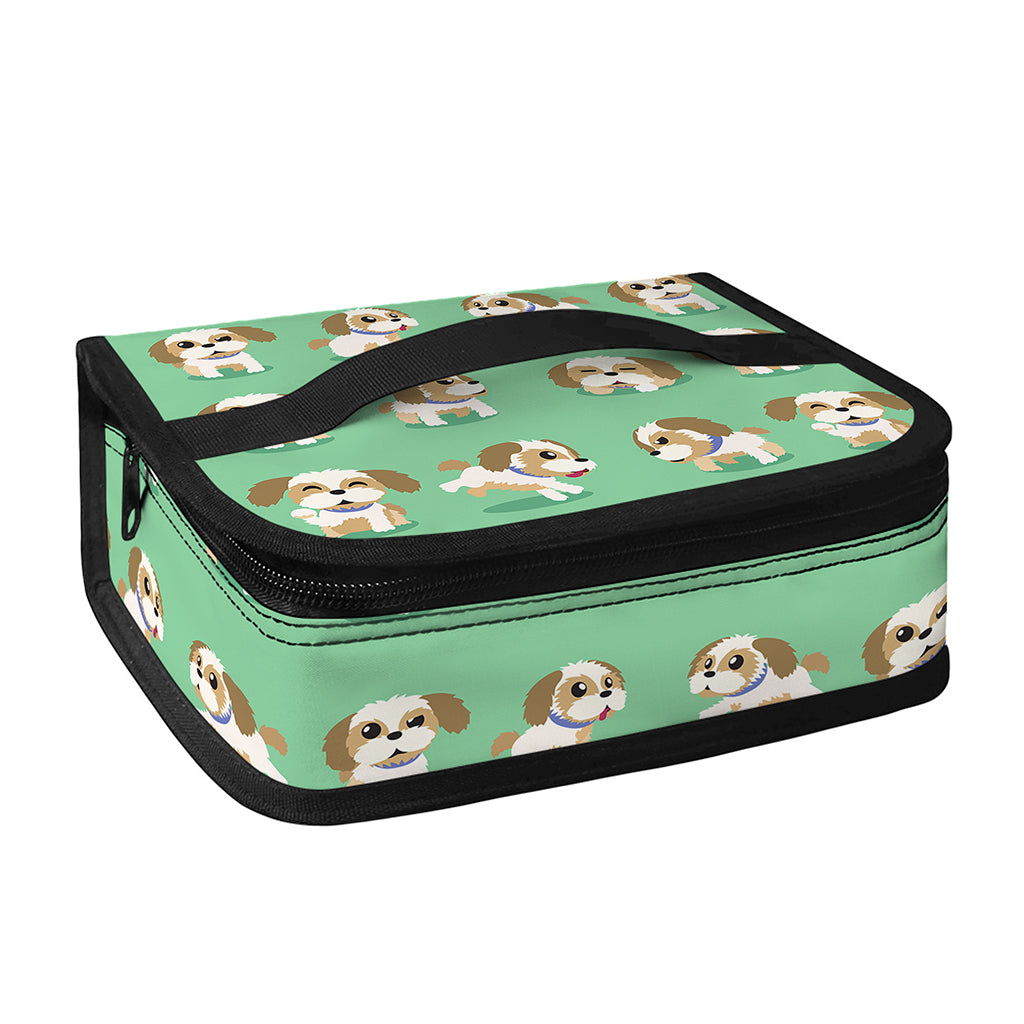 Cartoon Shih Tzu Pattern Print Small Lunch Bag