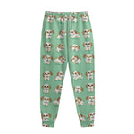 Cartoon Shih Tzu Pattern Print Sweatpants