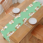 Cartoon Shih Tzu Pattern Print Table Runner