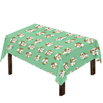 Cartoon Shih Tzu Pattern Print Tablecloth