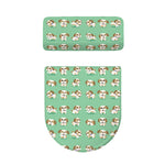 Cartoon Shih Tzu Pattern Print Toilet Lid And Tank Cover Set