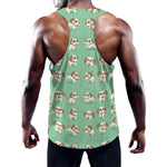 Cartoon Shih Tzu Pattern Print Training Tank Top