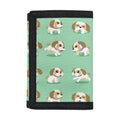 Cartoon Shih Tzu Pattern Print Trifold Wallet