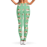 Cartoon Shih Tzu Pattern Print Women's Leggings