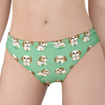 Cartoon Shih Tzu Pattern Print Women's Panties
