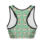 Cartoon Shih Tzu Pattern Print Women's Sports Bra