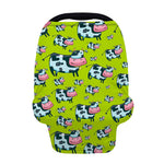 Cartoon Smiley Cow Pattern Print Baby Seat Cover